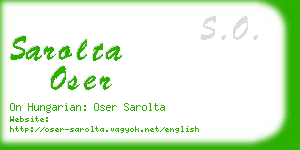 sarolta oser business card